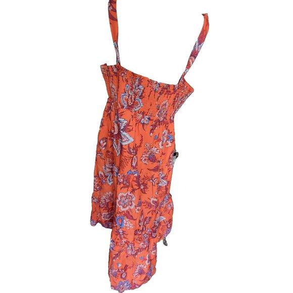 Rhode Orange Cotton Floral Dress Sz XL Cotton - Picture 3 of 4